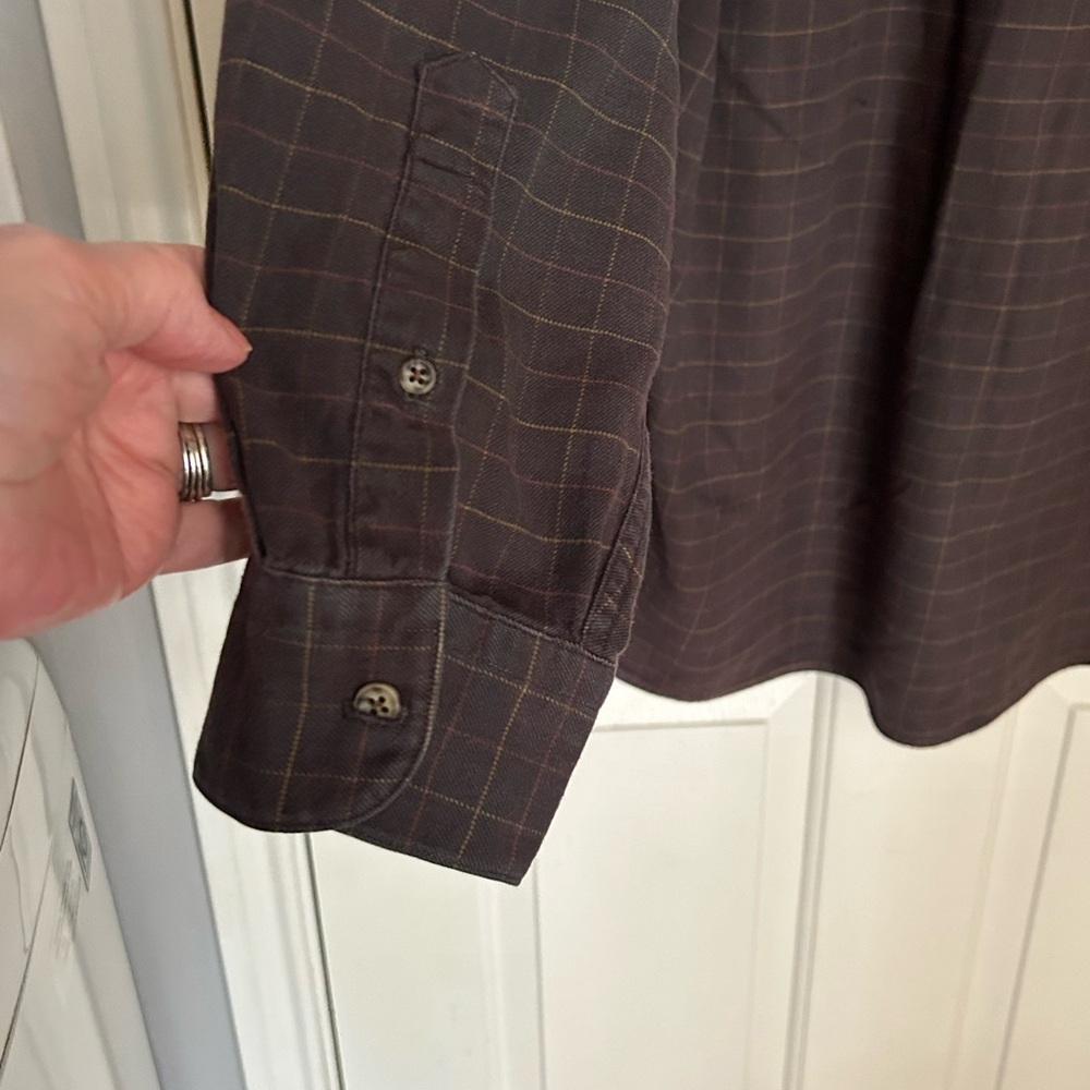 Nordstrom Men’s 100% Imported cotton Flannel Shirt XL Tall - Picture 7 of 12